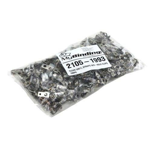 Clear Vinyl Straps with 2-Hole Clips - 100pk