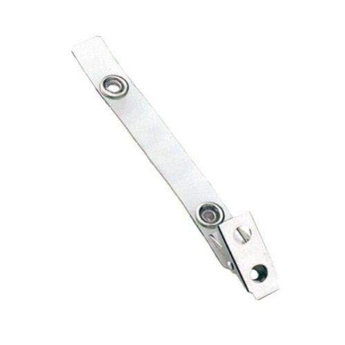 Clear Vinyl Straps with 2-Hole Stainless Steel Clips - 500pk