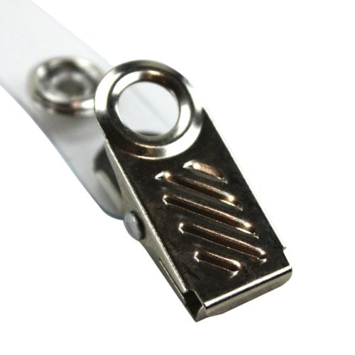 Clear Vinyl Straps with Ribbed-Face 1-Hole Clips - 100pk