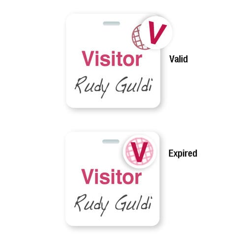 Clip-On Expiring Visitor TIMEspot Badge - 12 up - 1200pk