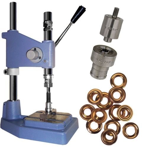 ClipsShop CSTON-1 Grommet Press Kit with #2 Self-Piercing Die and 500  Antique Brass Grommets