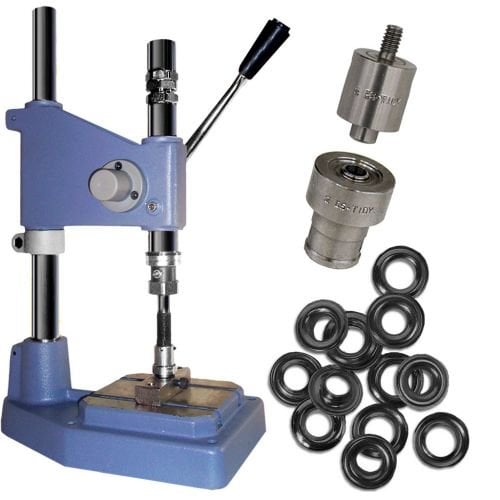 ClipsShop CSTON-1 Grommet Press Kit with #2 Self-Piercing Die and 500  Black Oxide Grommets