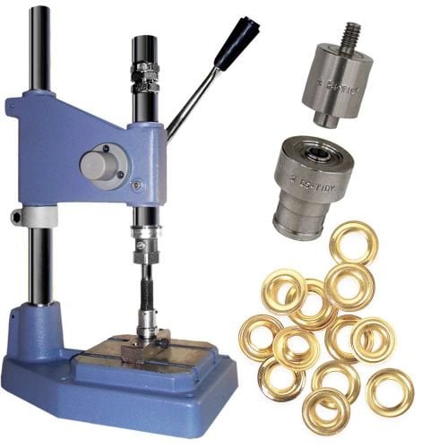 ClipsShop CSTON-1 Grommet Press Kit with #2 Self-Piercing Die and 500  Brass Grommets