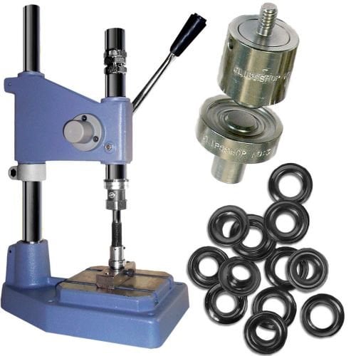 ClipsShop CSTON-1 Grommet Press Kit with #3 Self-Piercing Die and 500  Black Oxide Grommets
