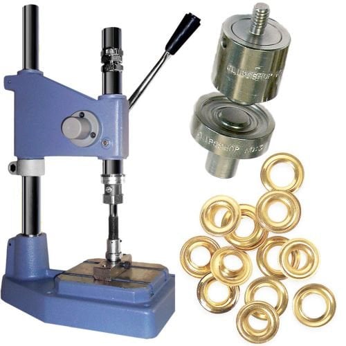 ClipsShop CSTON-1 Grommet Press Kit with #3 Self-Piercing Die and 500  Brass Grommets