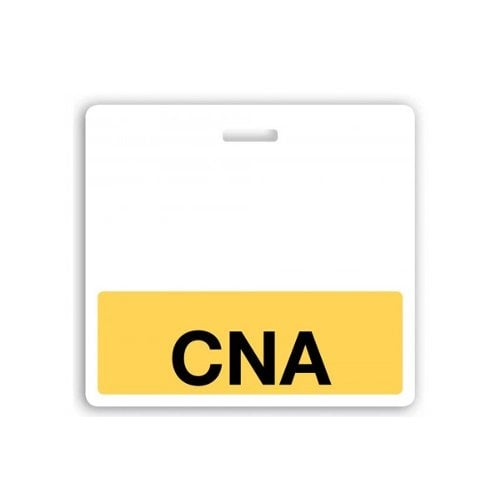 CNA Horizontal Badge Buddies (Yellow Bar/Black Text) - 25pk