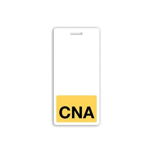 CNA Vertical Badge Buddies (Yellow Bar/Black Text) - 25pk