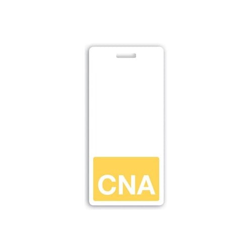 CNA Vertical Badge Buddies (Yellow Bar/White Text) - 25pk