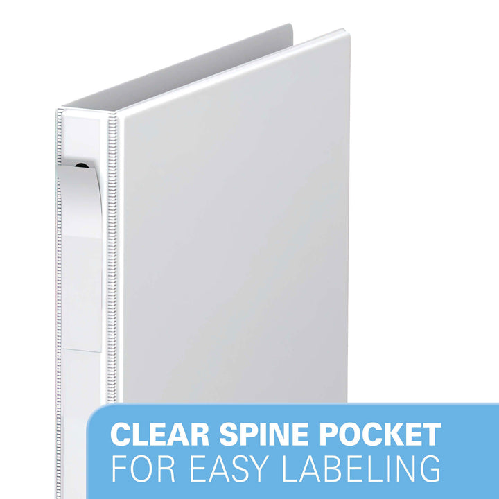 5/8" White Premium Economy Round Ring Binders - 6pk