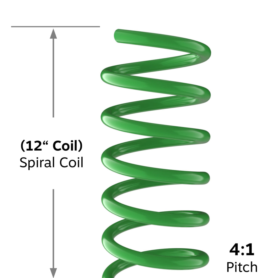 10mm Apple Green 4:1 Pitch Spiral Binding Coil - 100pk