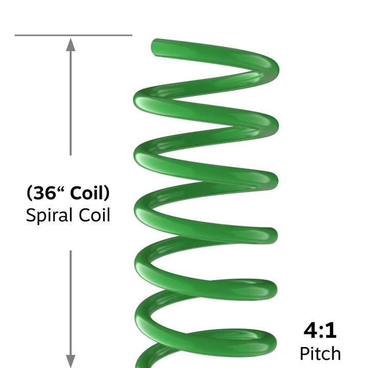 36" Apple Green 28mm Spiral Binding Color Coil (4:1 Pitch) - 100pk
