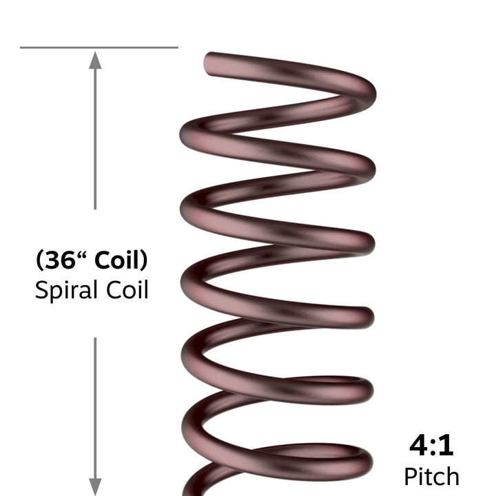 36" Black Rose 9mm Spiral Binding Color Coil (4:1 Pitch) - 100pk