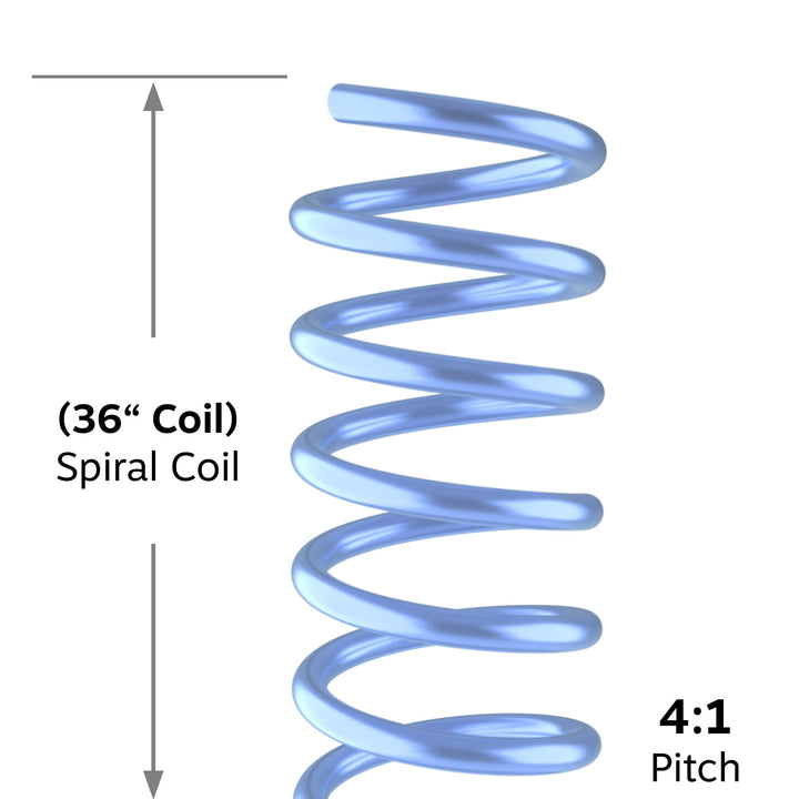 36" Blue Oyster 11mm Spiral Binding Color Coil (4:1 Pitch) - 100pk