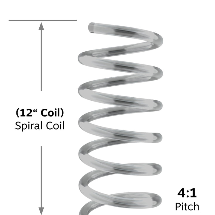 22mm Clear 4:1 Pitch Spiral Binding Coil - 100pk