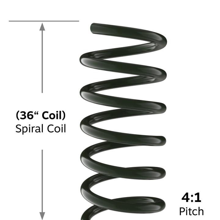 36" Envirokoil Green 7mm Spiral Binding Color Coil (4:1 Pitch) - 100pk