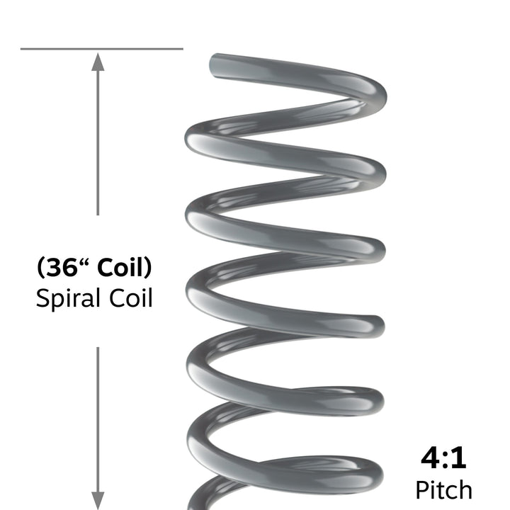 36" GRAY 9mm Spiral Binding Color Coil (4:1 Pitch) - 100pk