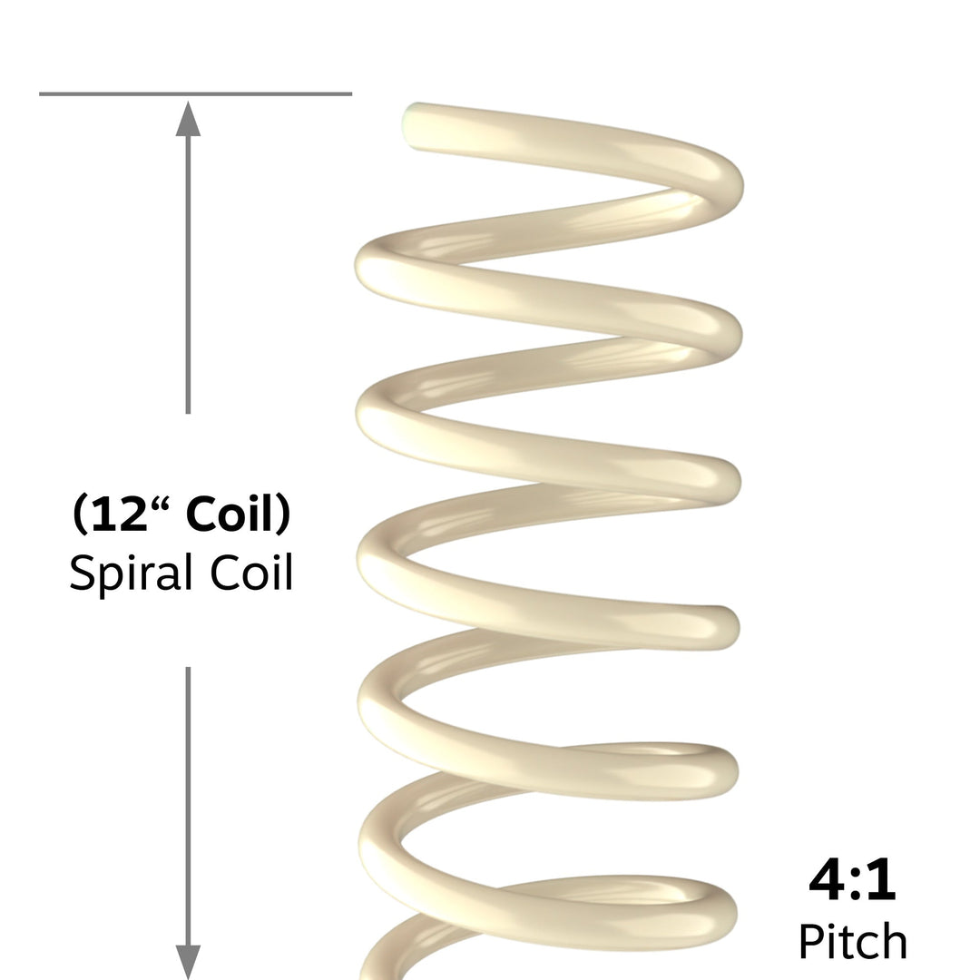 11mm Ivory 4:1 Pitch Spiral Binding Coil - 100pk