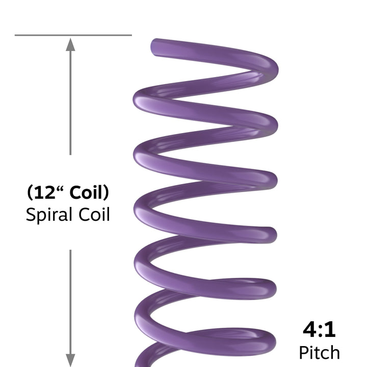 12mm Lilac 4:1 Pitch Spiral Binding Coil - 100pk