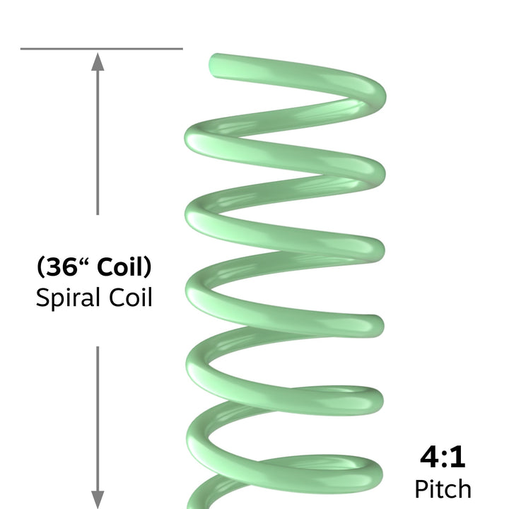 36" Mint Green 25mm Spiral Binding Color Coil (4:1 Pitch) - 100pk
