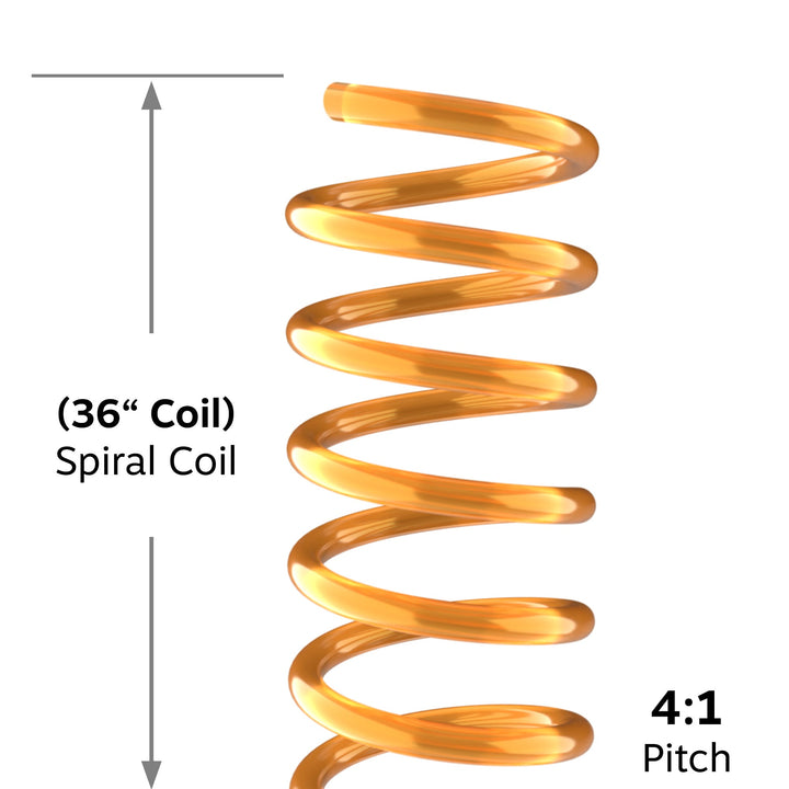 36" Neon Amber 13mm Spiral Binding Color Coil (4:1 Pitch) - 100pk