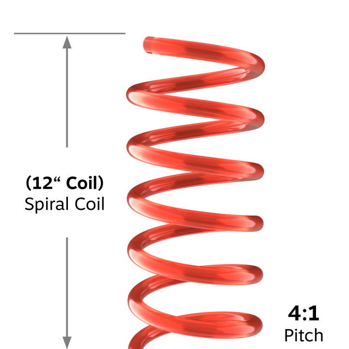 10mm Neon Orange 4:1 Pitch Spiral Binding Coil - 100pk