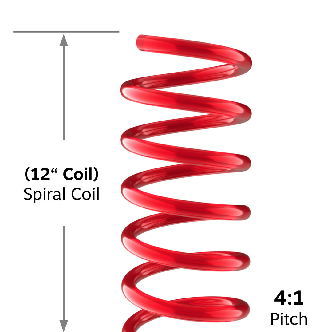 13mm Neon Red 4:1 Pitch Spiral Binding Coil - 100pk