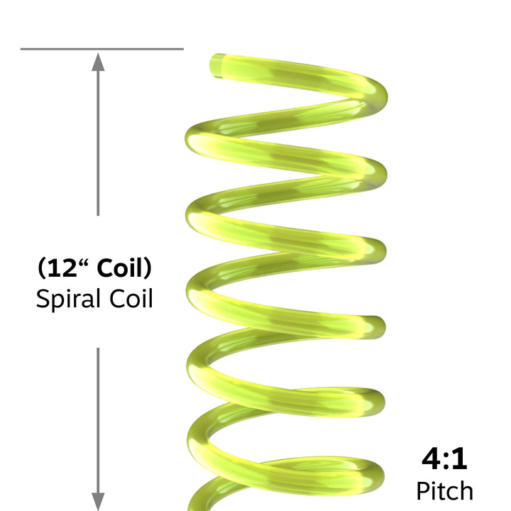 15mm Neon Yellow 4:1 Pitch Spiral Binding Coil - 100pk