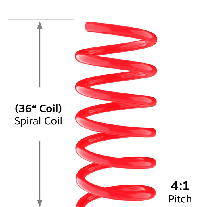 36" Red 6mm Spiral Binding Color Coil (4:1 Pitch) - 100pk