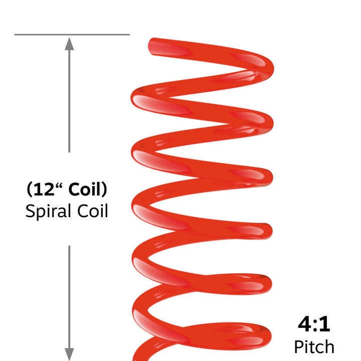 23mm Ruby Red 4:1 Pitch Spiral Binding Coil - 100pk