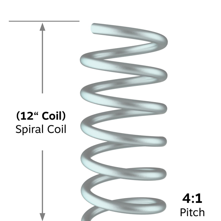 25mm Silver 4:1 Pitch Spiral Binding Coil - 100pk