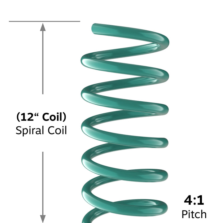 35mm Teal 4:1 Pitch Spiral Binding Coil - 100pk