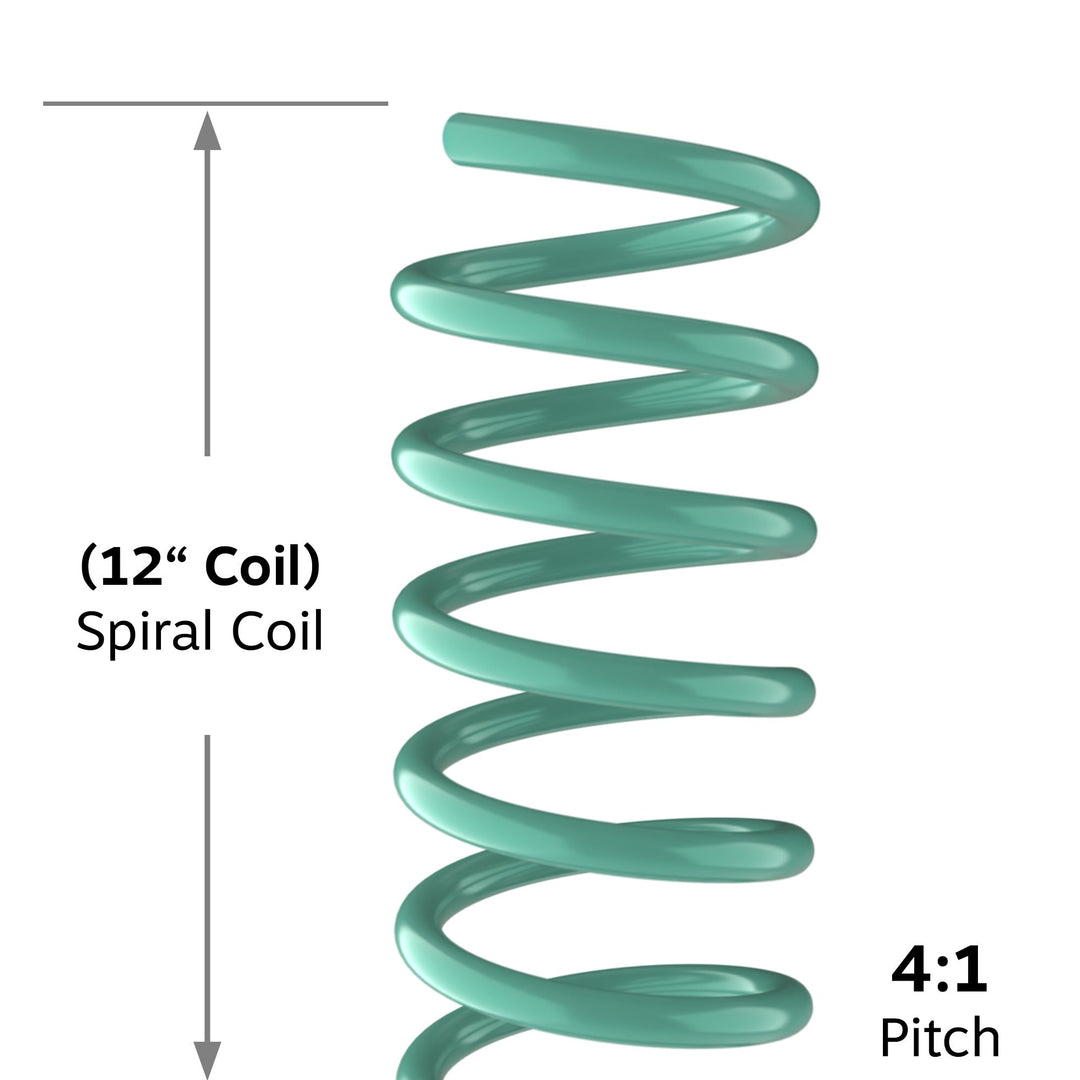 14mm Turquoise 4:1 Pitch Spiral Binding Coil - 100pk
