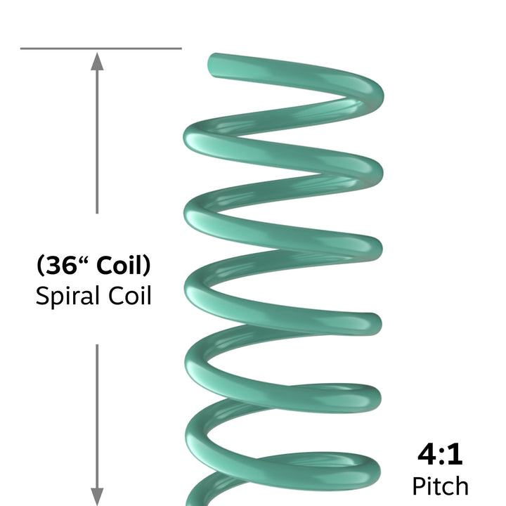 36" Turquoise 11mm Spiral Binding Color Coil (4:1 Pitch) - 100pk