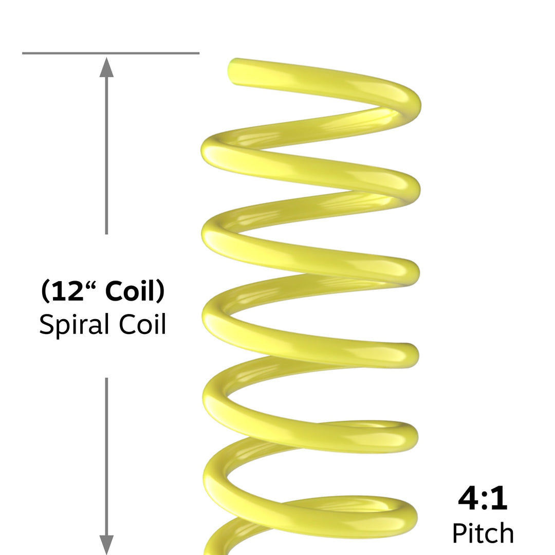 9mm Yellow 4:1 Pitch Spiral Binding Coil - 100pk