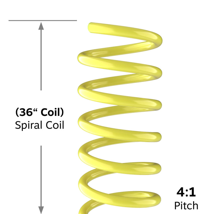 36" Yellow 12mm Spiral Binding Color Coil (4:1 Pitch) - 100pk