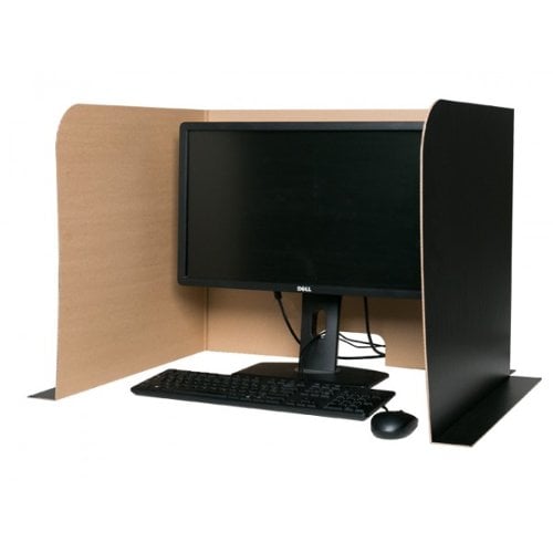 Corrugated Board Computer Lab Privacy Screens (Large) - 12pk