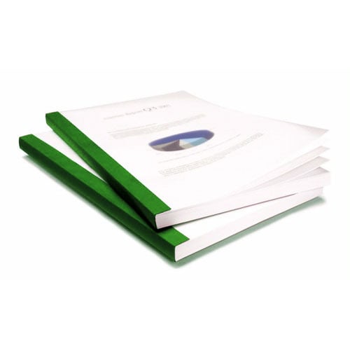 Coverbind 1-3/4" Green Matte Frost Linen Thermal Covers - 20pk