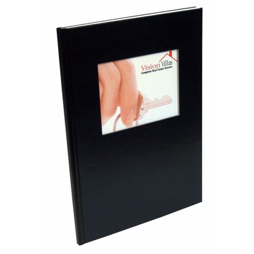 Coverbind 1/4" Black Ambassador with Window Hard Covers 11pk - 675881