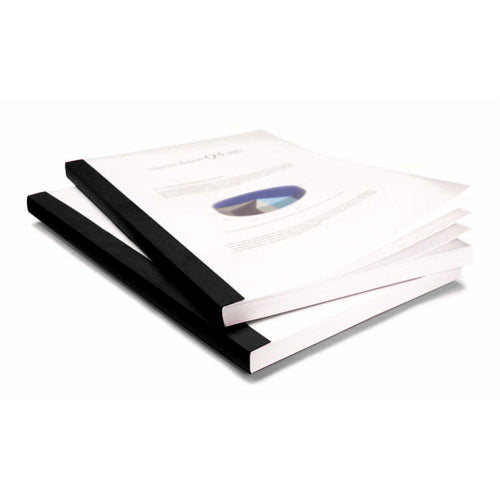 Coverbind 1/4" Black Eco Clear Linen Thermal Covers - 80pk