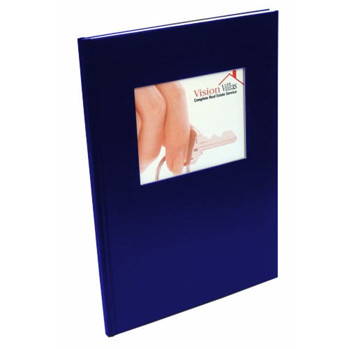 Coverbind 3/8" Navy Ambassador with Window Hard Covers 9pk - 675612