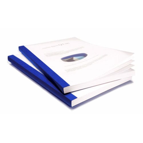 Coverbind 5/8" Royal Blue Matte Frost Linen Thermal Covers 50pk - 575505