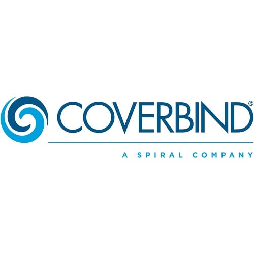 Coverbind Advantage Linen 8.5" x 11" Clear Front & Navy Back 2-Piece Cover Sets - 100 Sets - Clearance Sale