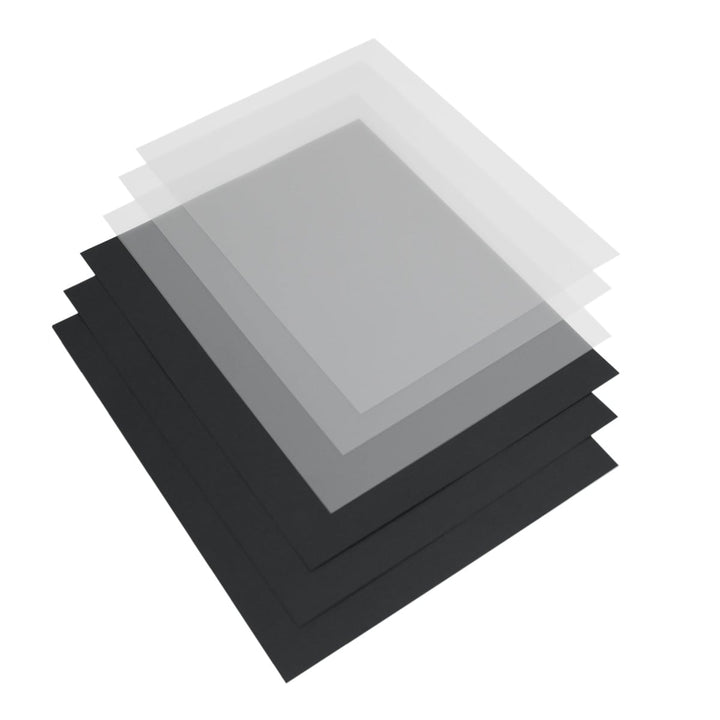 Coverbind Advantage Linen 9" x 11" Clear Front & Black Back 2-Piece Cover Sets - 100 Sets - Clearance Sale