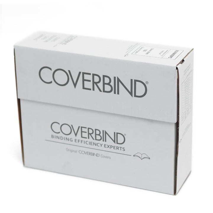 Coverbind Advantage Linen 9" x 11" Clear Front & Black Back 2-Piece Cover Sets - 100 Sets - Clearance Sale