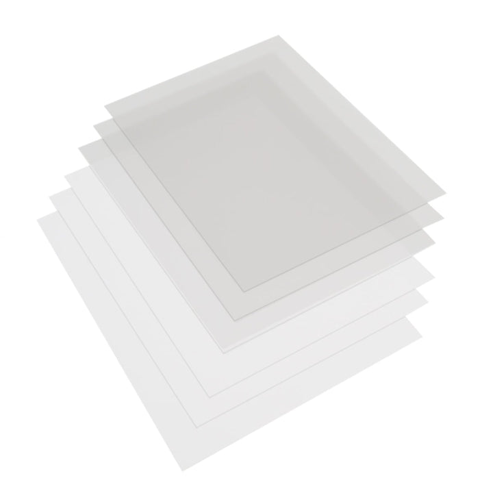 Coverbind Advantage Linen 8.5" x 11" Clear Front & White Back 2-Piece Cover Sets - 100 Sets - Clearance Sale