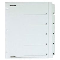 Cardinal White Extra Wide Table of Contents/5 Tab Divider - 24pk