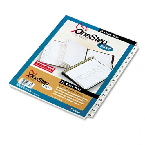 Cardinal White Fold-Out Table of Contents/15 Tab Divider - 24pk