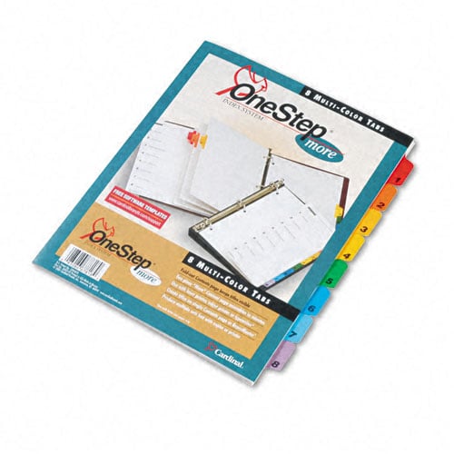 Cardinal Multicolor Fold-Out Table of Contents/8 Tab Divider - 24pk