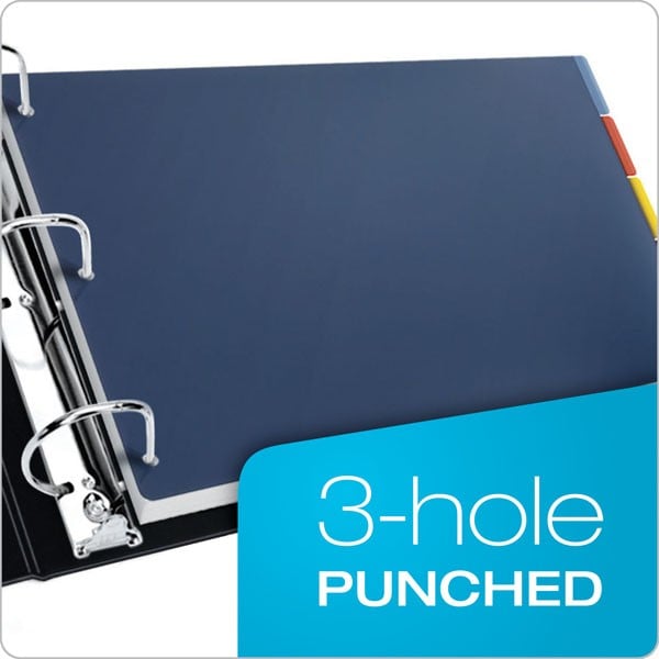 Cardinal 11" x 17" Multi-Color Poly 5 Tab Divider (24 Sets) - CRD-84250