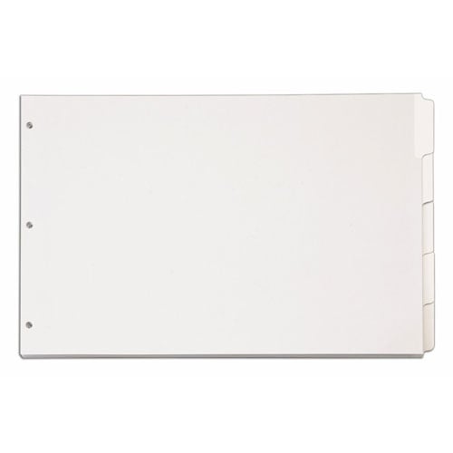 Cardinal 11" x 17" White Write 'n Erase 5 Tab Divider (24 Sets) - CRD-84270CB